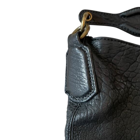 ALEXANDER WANG Black Pebbled Lambskin Studded Dumbo Darcy Hobo Handbag Purse - Picture 10 of 16